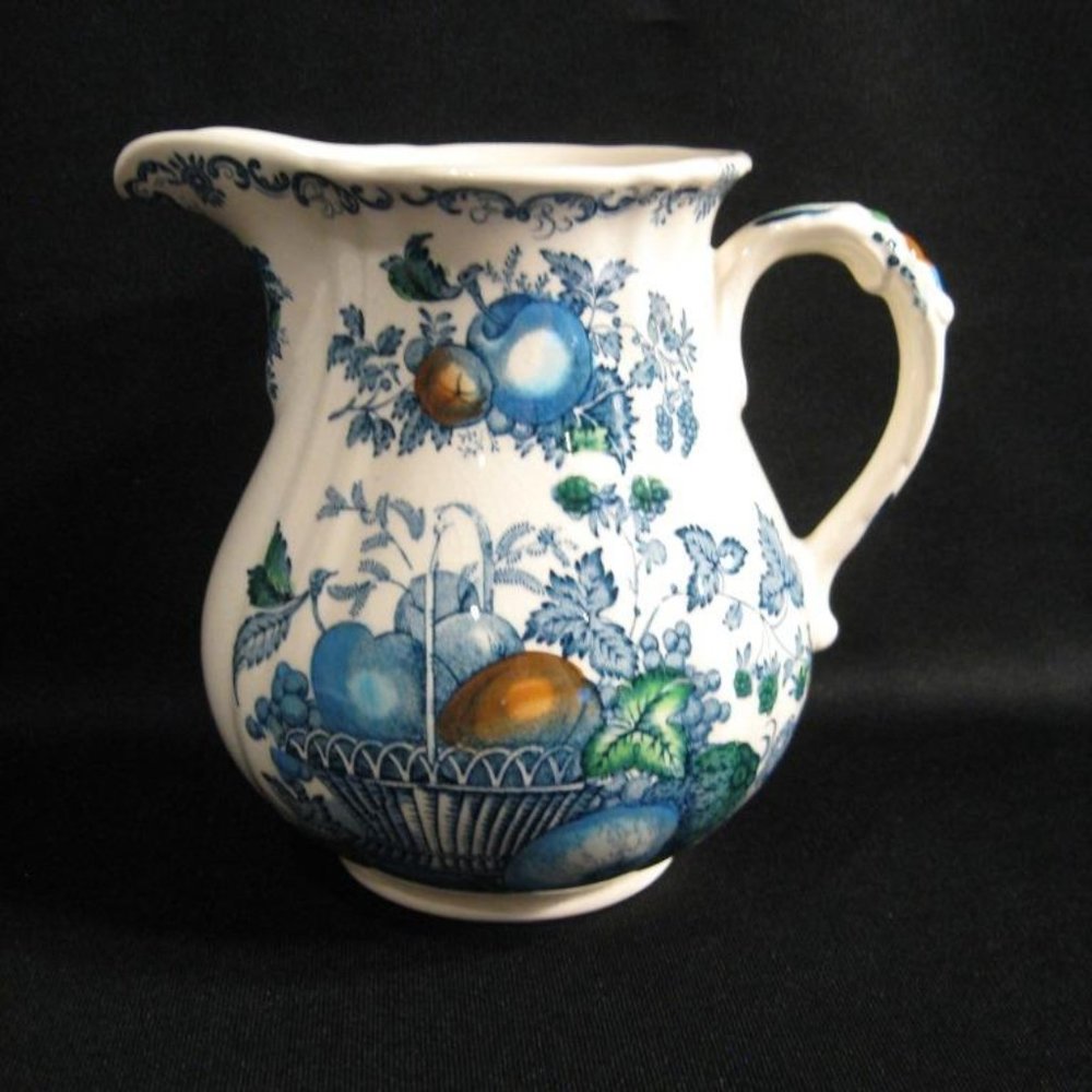 MASON'S FRUIT BASKET BLUE 28 OUNCE ROMNEY JUG